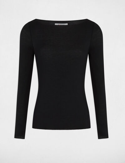 T-shirt manches longues noir femme