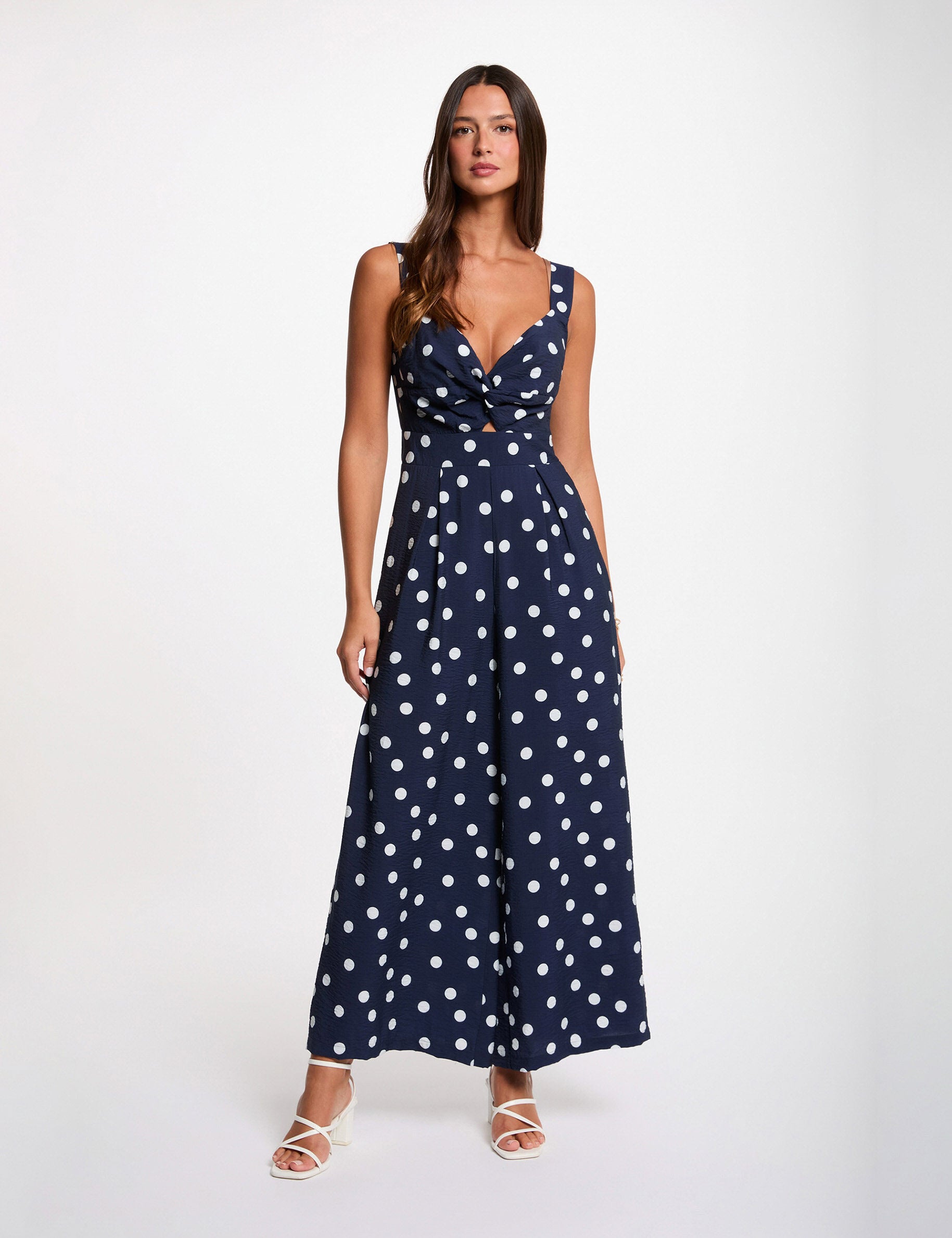 Combinaison fluide col v femme