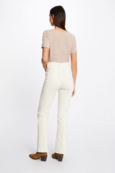 T-shirt manches courtes avec col en V rose femme