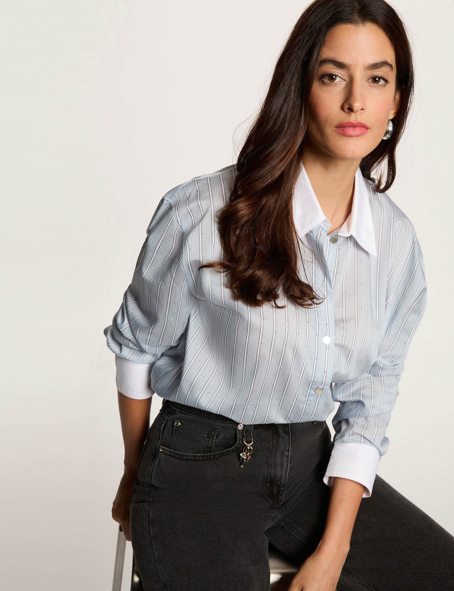 Chemise oversize rayée femme