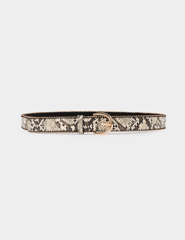 Ceinture imprimé python multicolore femme