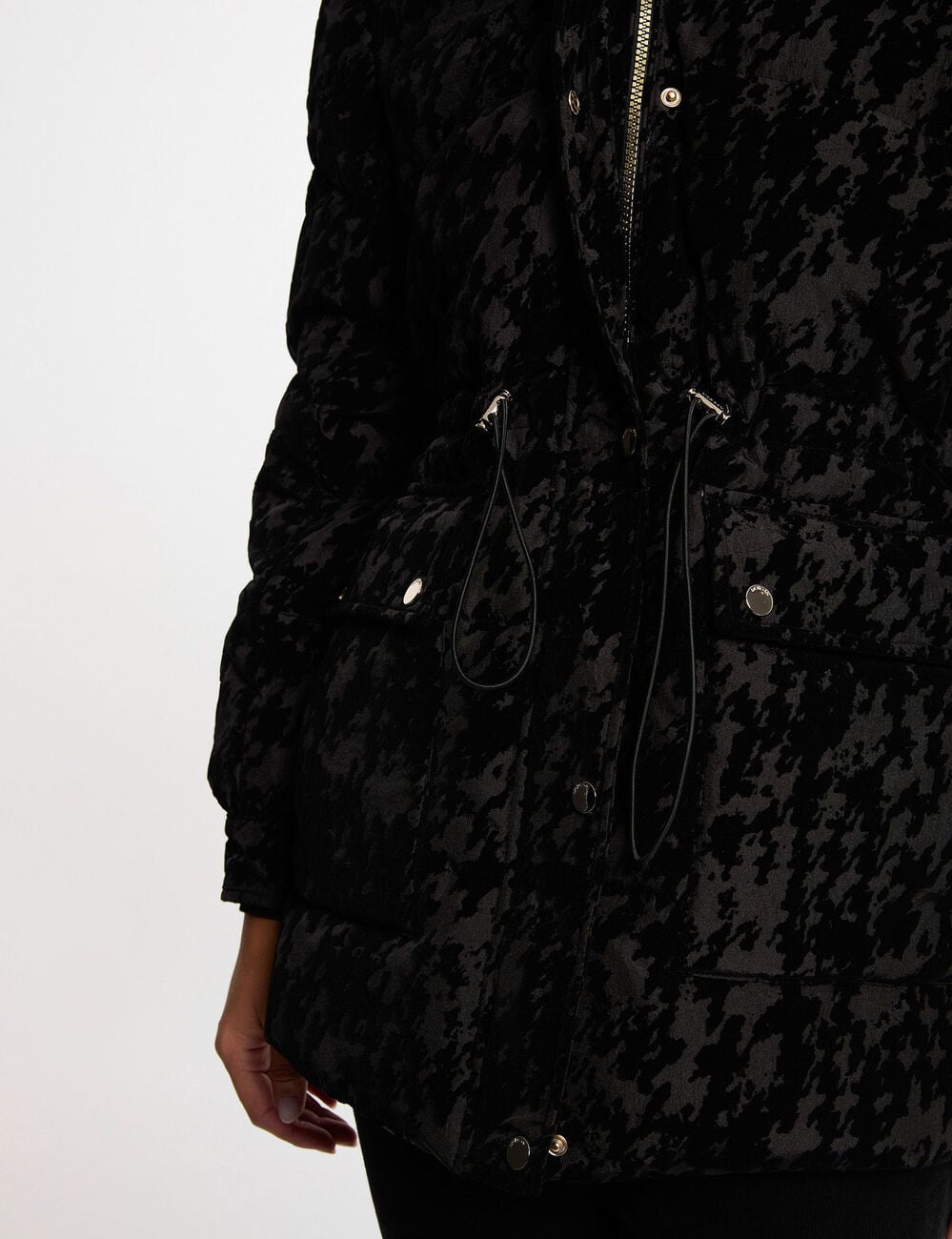 Doudoune velours noir femme