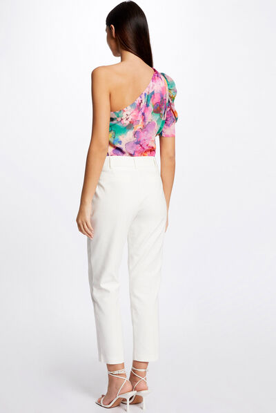 Blouse asymétrique imprimé floral multico femme
