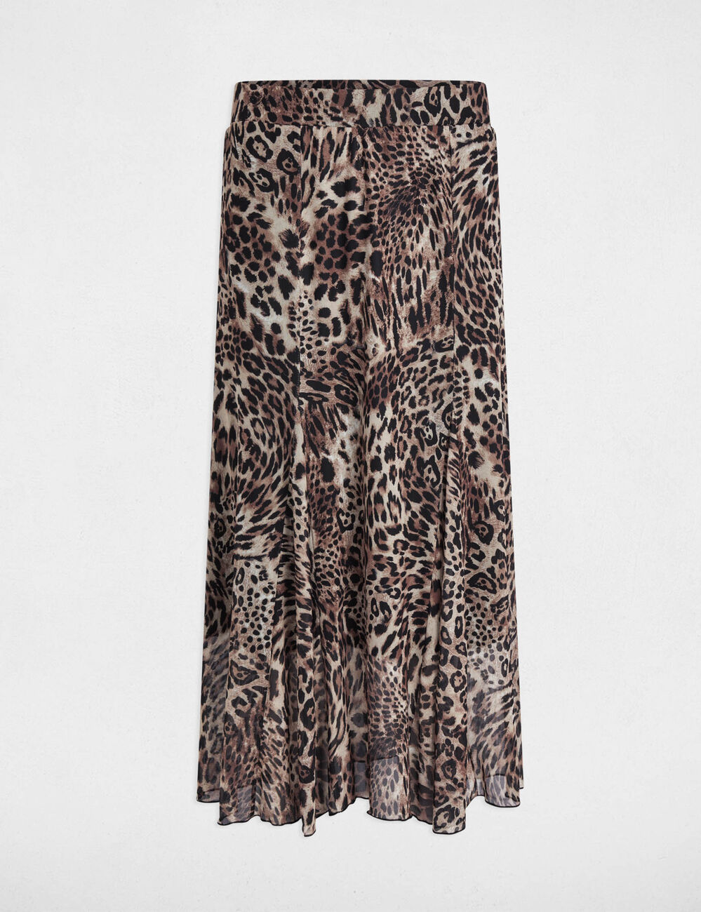 Jupe longue imprimée multicolore femme