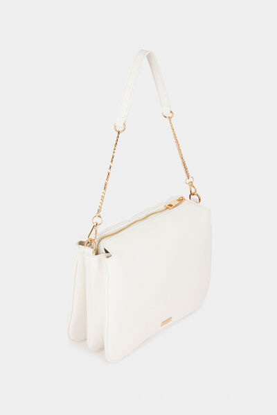 Sac matelassé pour porté-épaule blanc femme