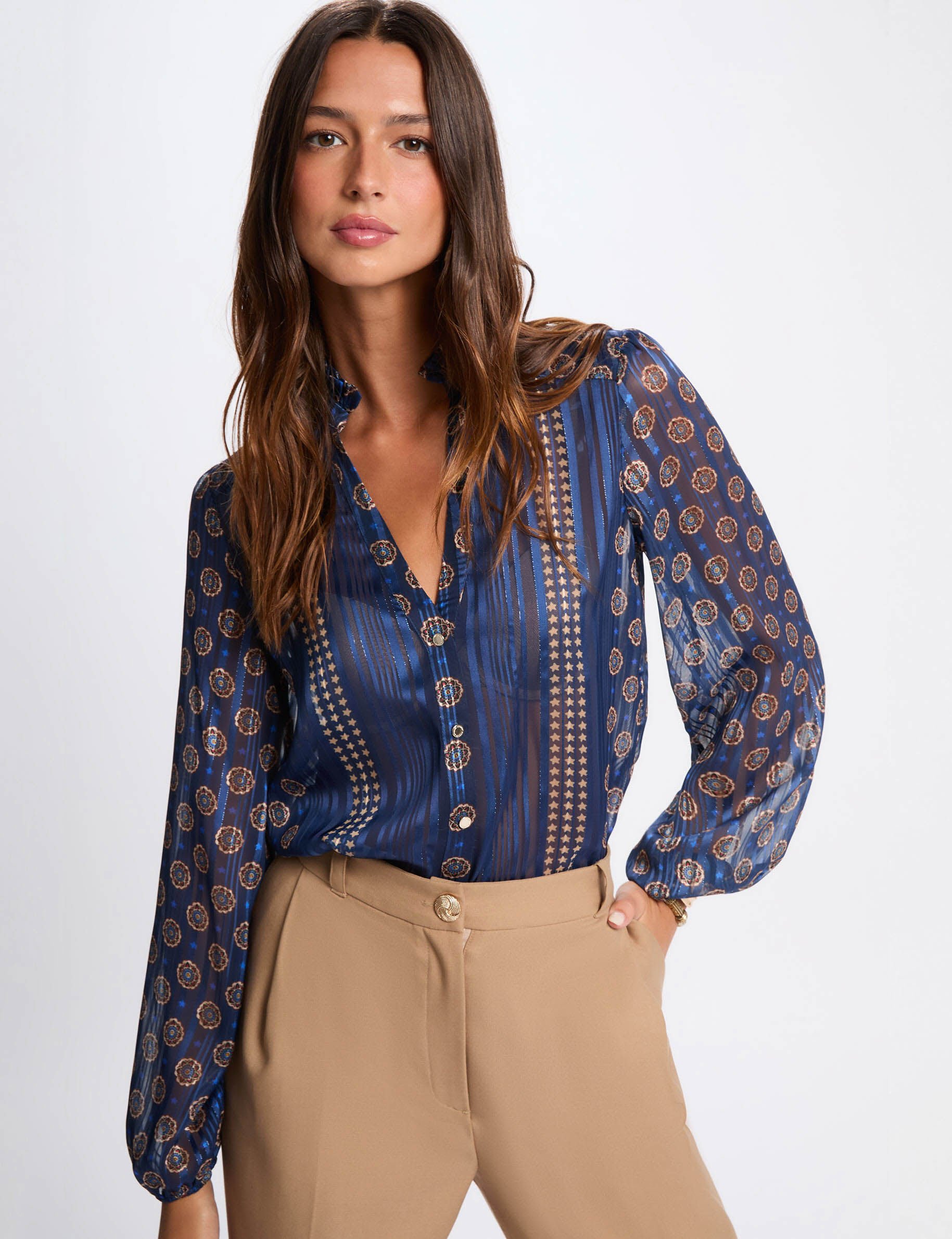Chemise fluide imprimée femme - vue 7