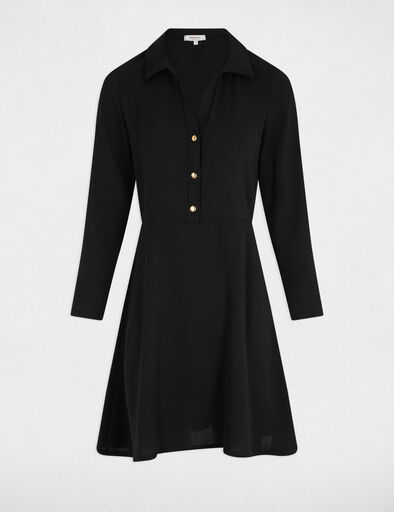 robe courte droite fluide noir femme Robe courte droite fluide noir femme