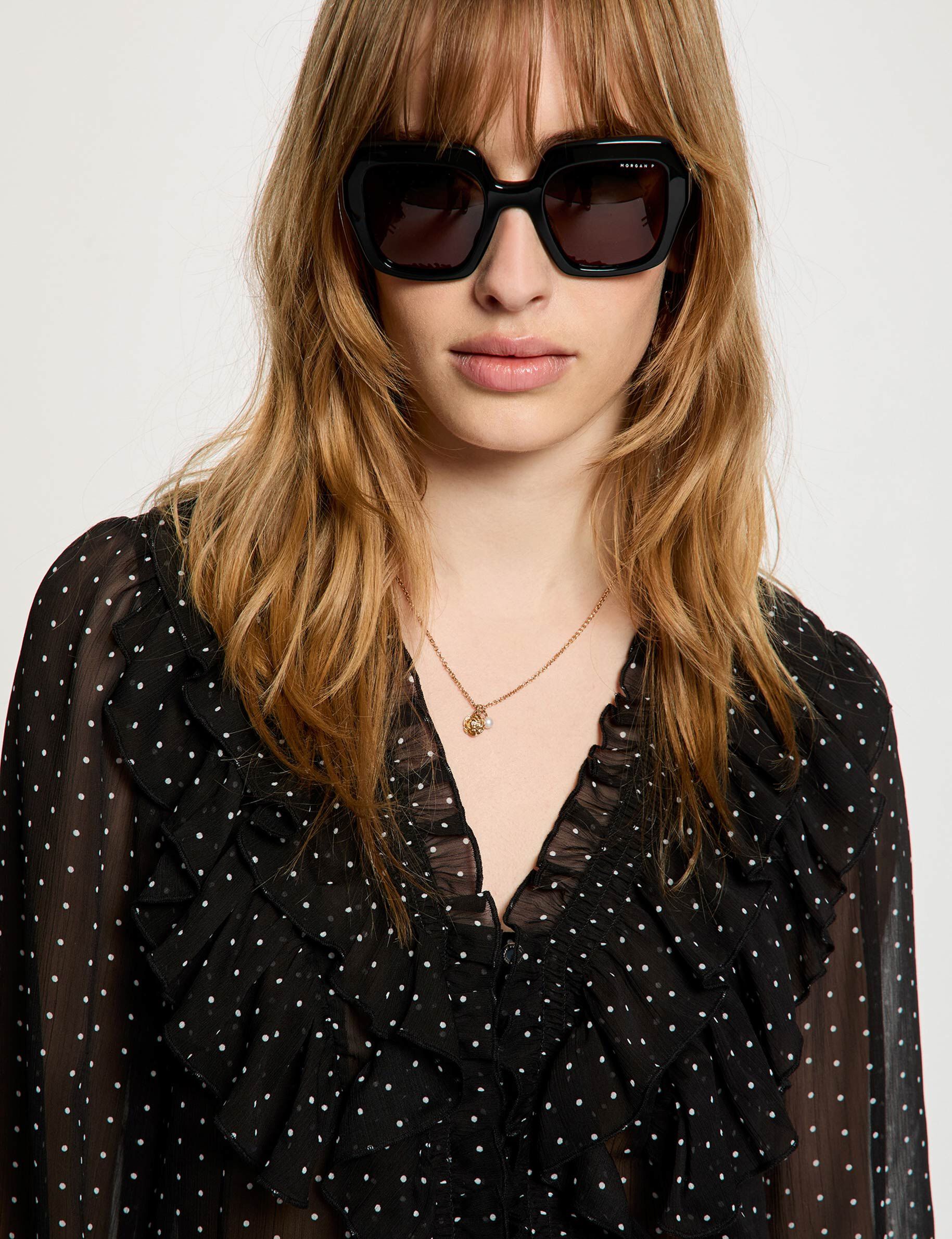 Chemise imprimée col v femme - vue 1