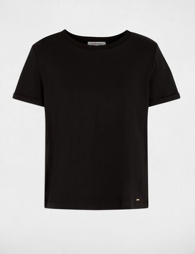 T-shirt manches courtes noir femme