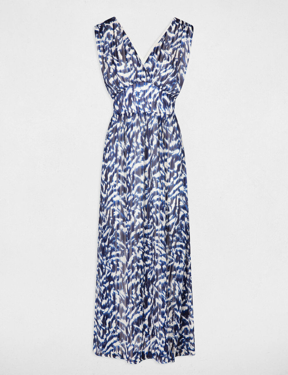 Robe longue cintr&eacute;e imprim&eacute;e multico femme