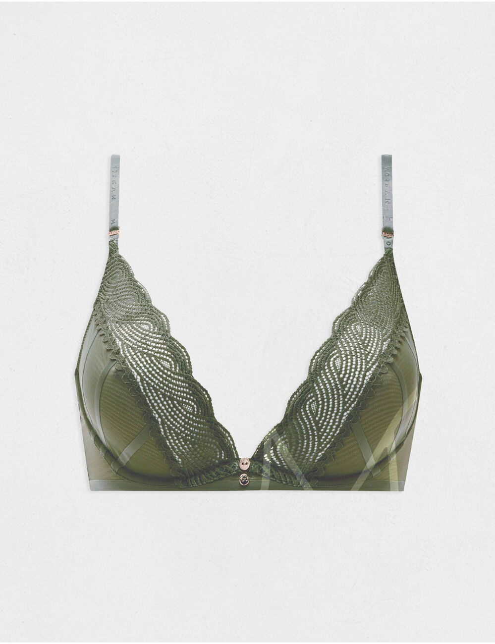 Soutien-gorge armatures vert kaki femme