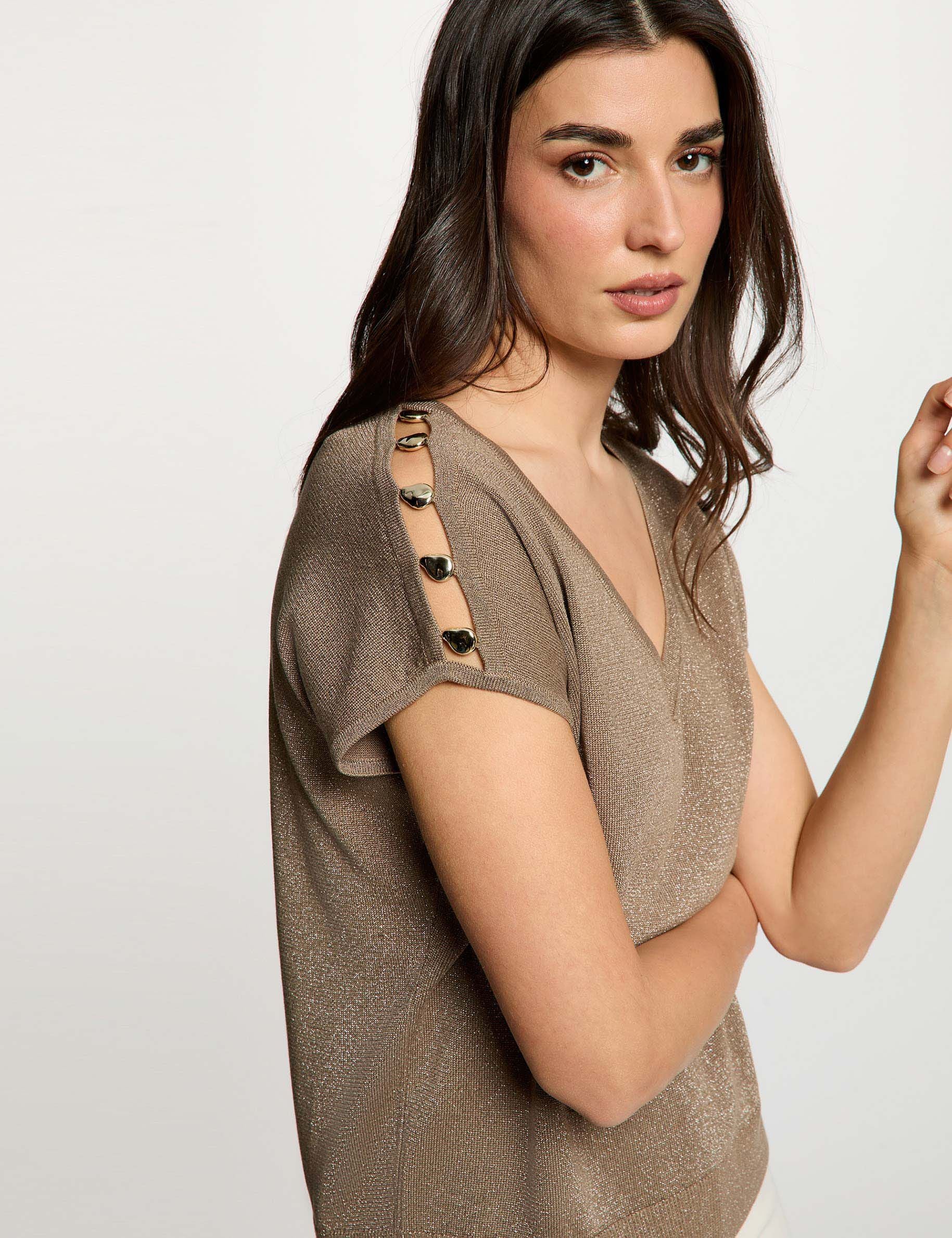 Pull oversize col v femme