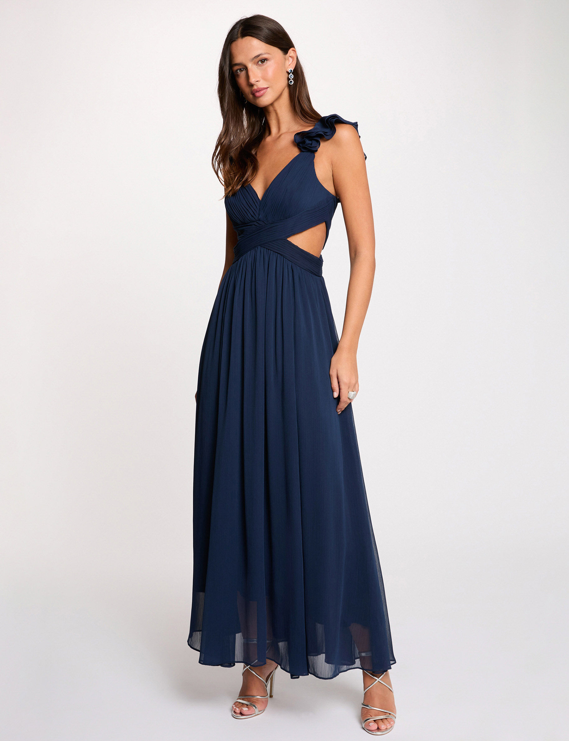 Robe longue droite fluide femme - vue 1