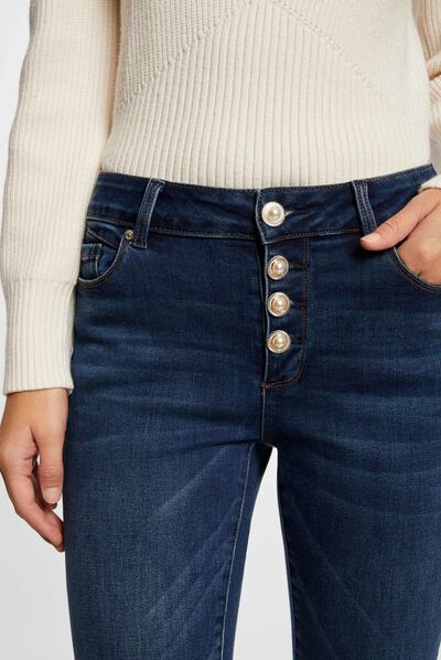 Jeans skinny boutonné jean stone femme