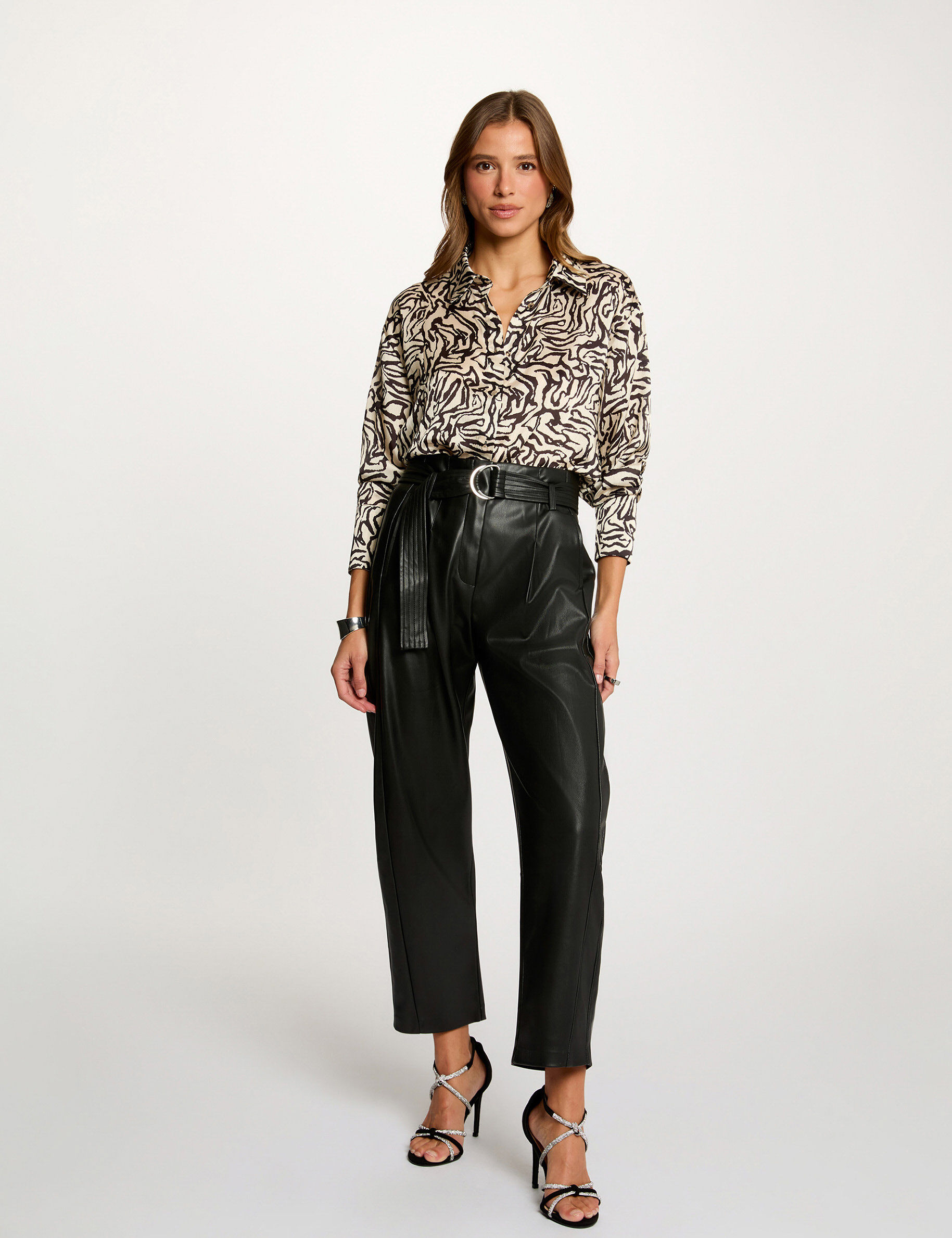 Pantalon large taille haute femme - vue 5