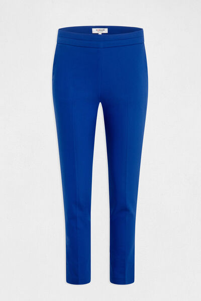 Pantalon cigarette 7/8ème bleu electrique femme
