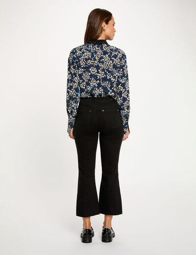 Jean flare 7/8 noir femme