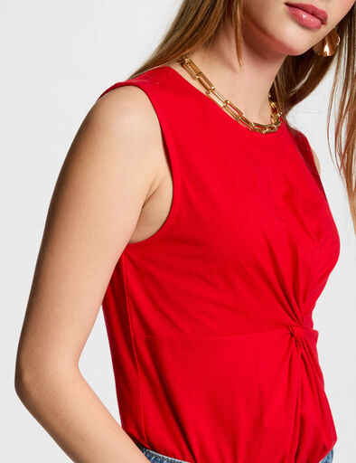 t shirt sans manches rouge femme T-shirt sans manches rouge femme