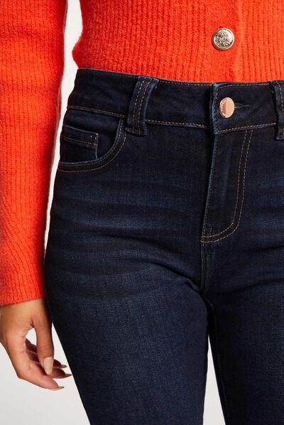 Jeans slim taille haute jean brut femme