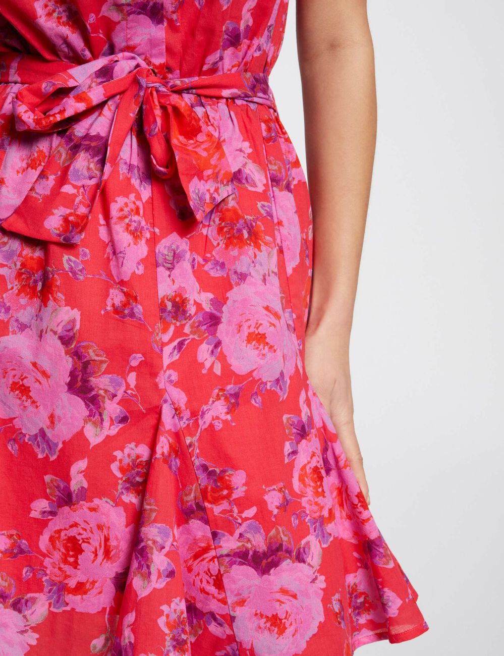 Robe courte cintrée imprimée multico femme