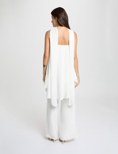 Combinaison bustier fluide blanc femme