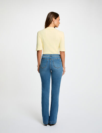 Jean bootcut denim stone femme