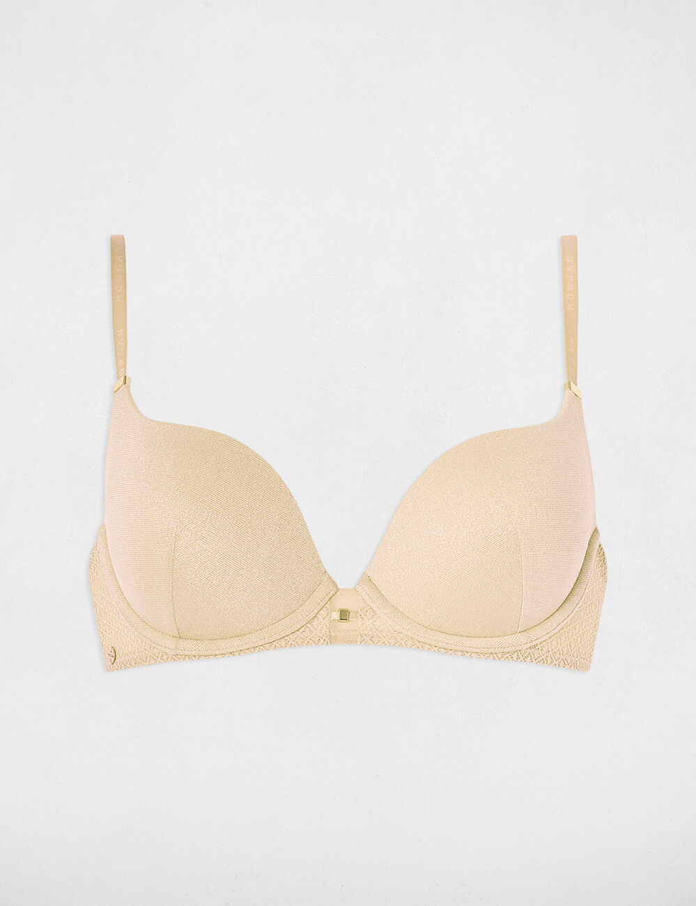 Soutien-gorge avec coques beige femme
