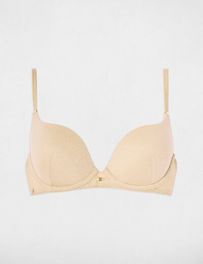 Soutien-gorge avec coques beige femme