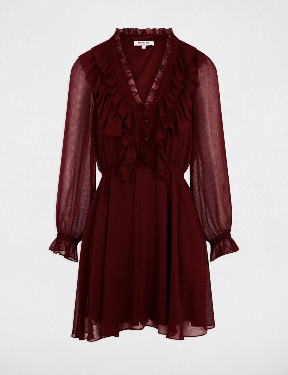 Robe courte ajust&eacute;e prune femme