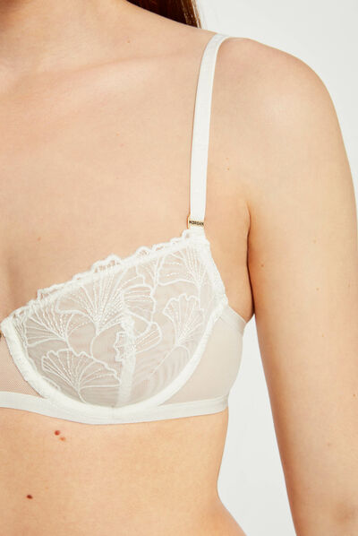 Soutien-gorge armatures ivoire femme