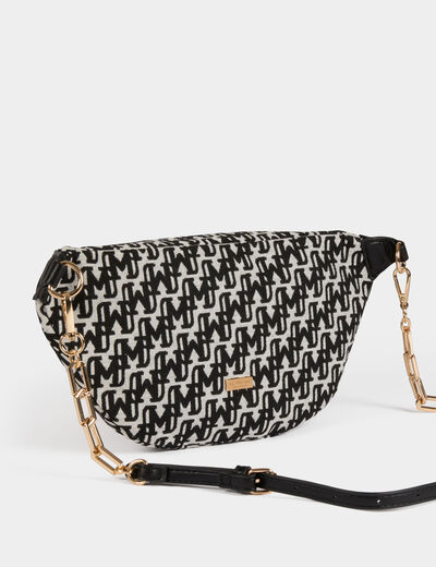Sac banane monogramm&eacute; noir femme