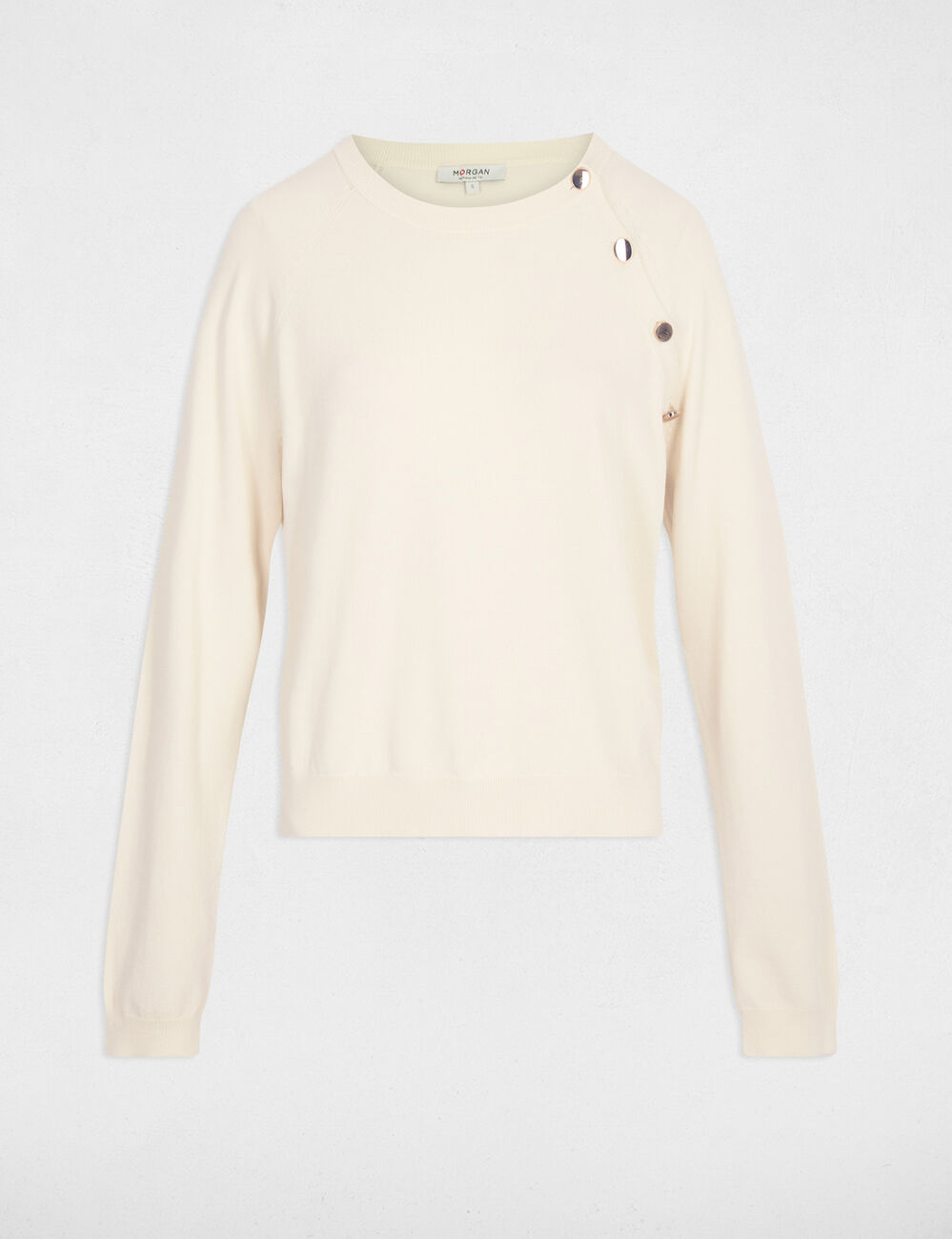 Pull fin ajust&eacute; ivoire femme