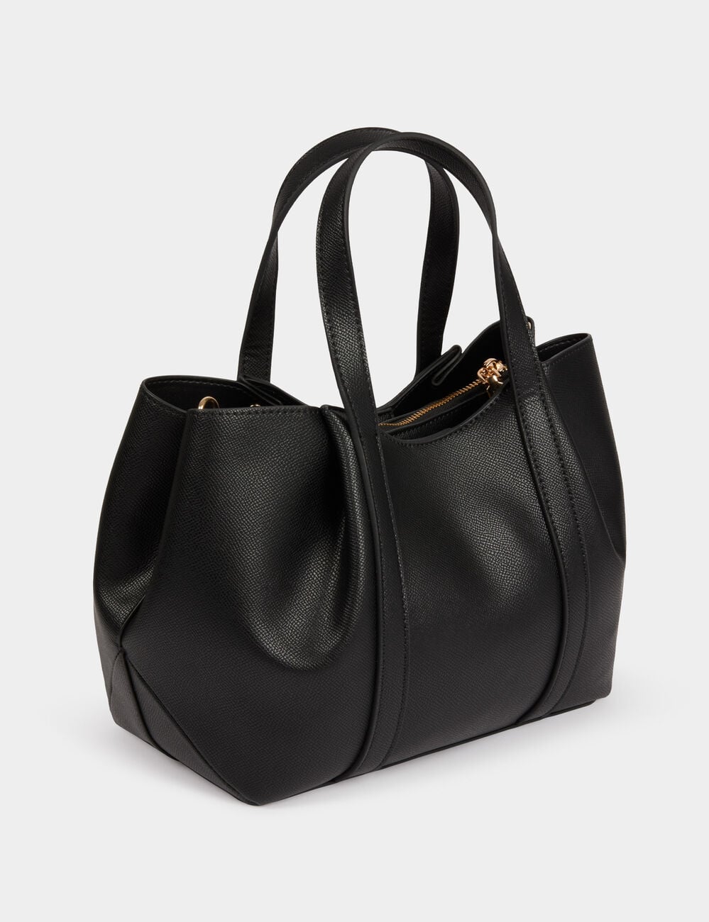 Sac cabas similicuir noir femme