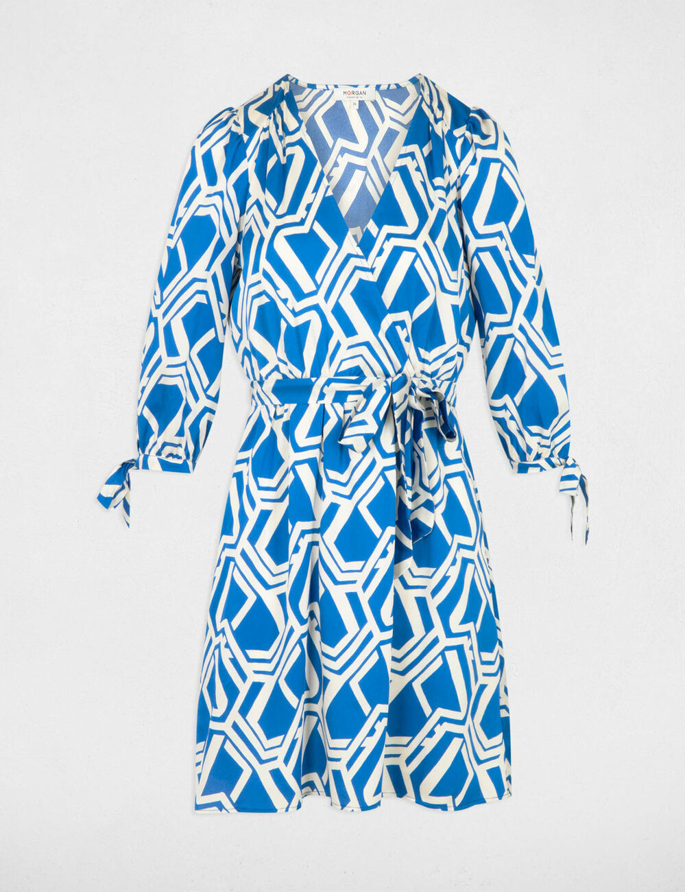 Robe courte &eacute;vas&eacute;e imprim&eacute;e multico femme