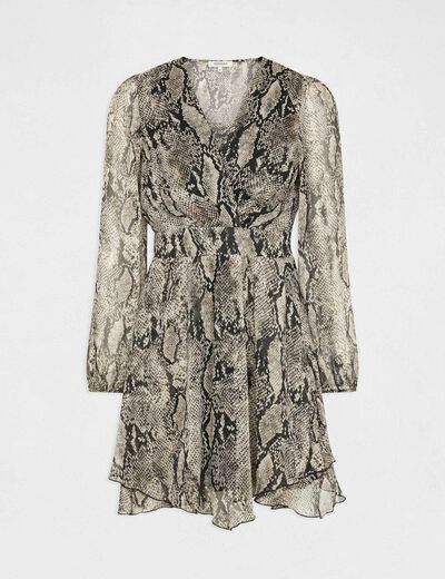 Robe &eacute;vas&eacute;e imprim&eacute; python multicolore femme