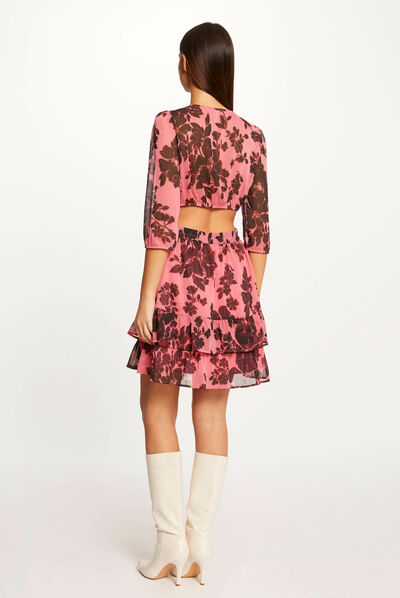 Robe droite imprimé floral multico femme