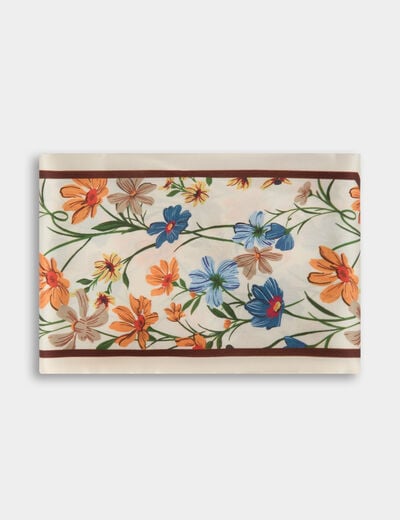 Foulard motif fleuri multicolore femme