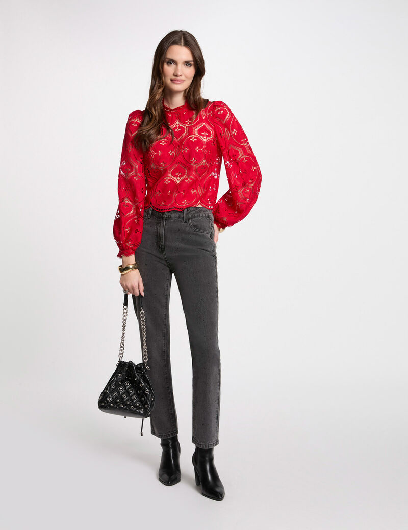 blouse manches longues rouge femme Blouse manches longues rouge femme