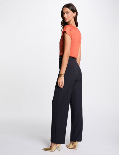 T-shirt manches courtes orange foncé femme