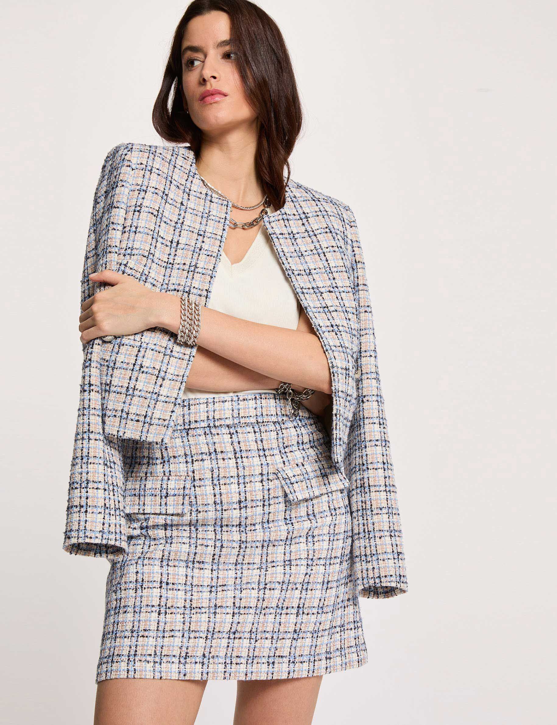 Jupe courte patineuse femme - vue 1