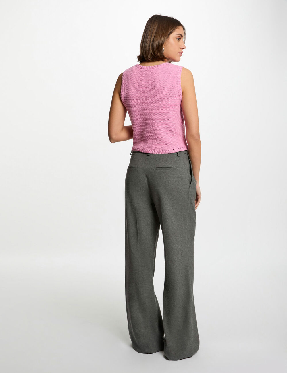Gilet sans manches rose femme
