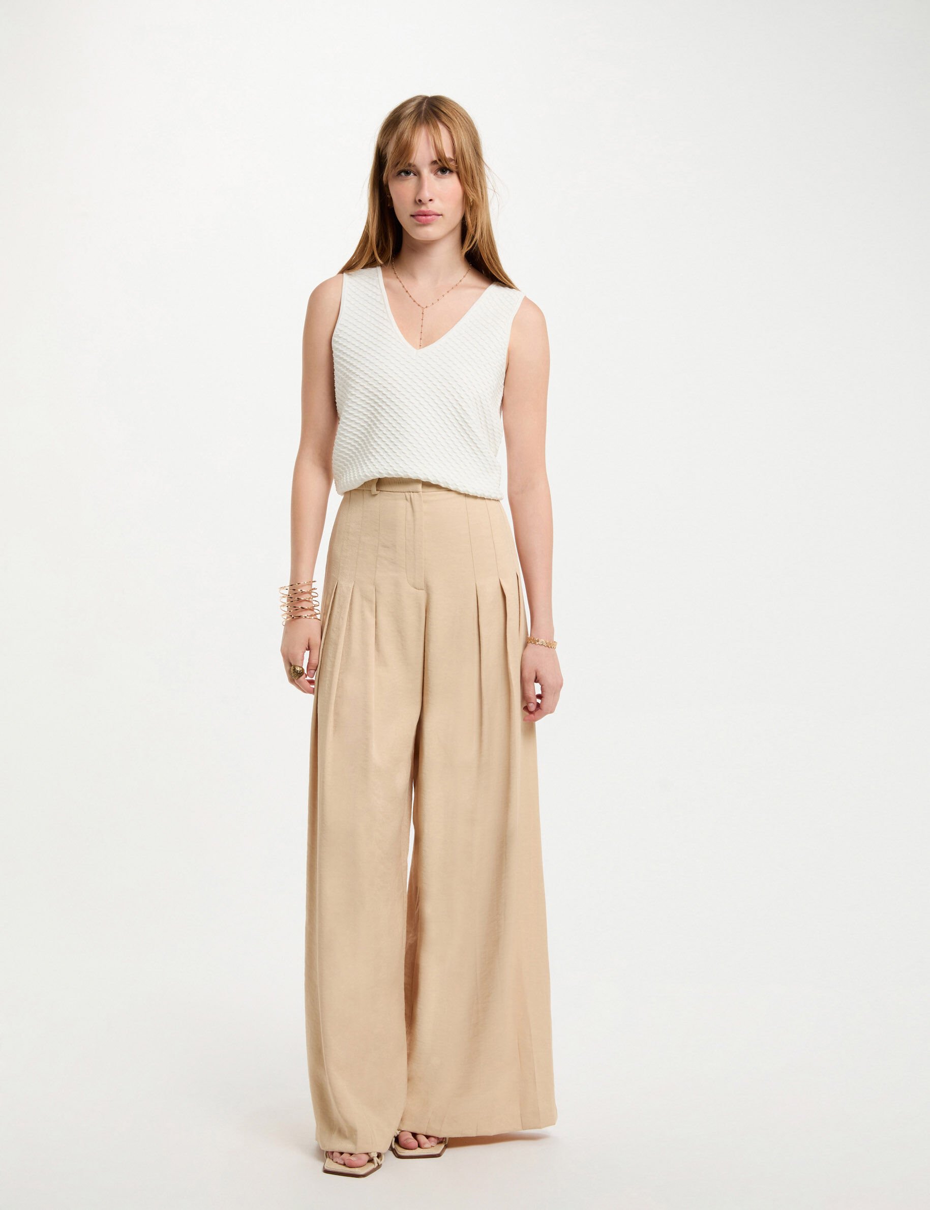 Pantalon large à pinces - Morgan - Modalova