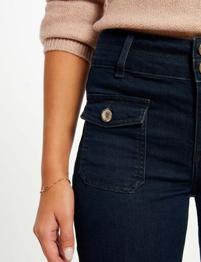 jeans bootcut taille haute denim brut femme Jeans bootcut taille haute denim brut femme