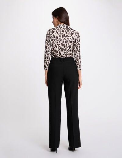 Maille l&eacute;g&egrave;re col &agrave; revers multicolore femme