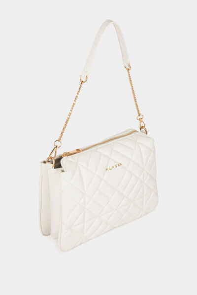 Sac matelassé pour porté-épaule blanc femme