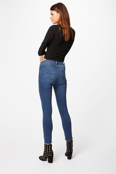 Jean slim effet délavé jean stone femme