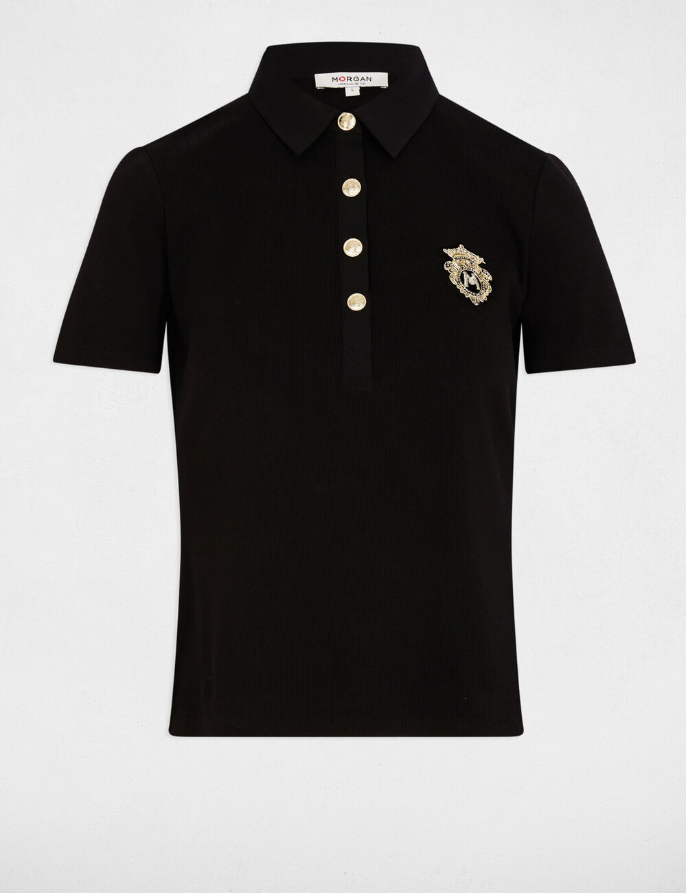 T-shirt manches courtes noir femme