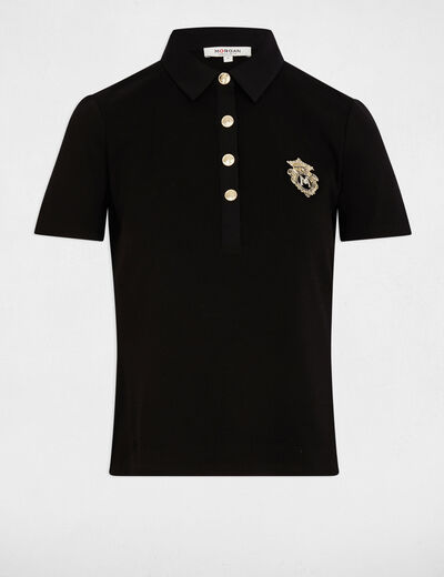 T-shirt manches courtes noir femme