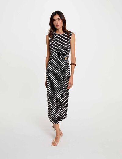 Robe longue sans manches multicolore femme