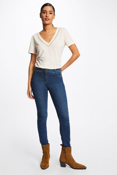 Jeans slim taille standard jean stone femme